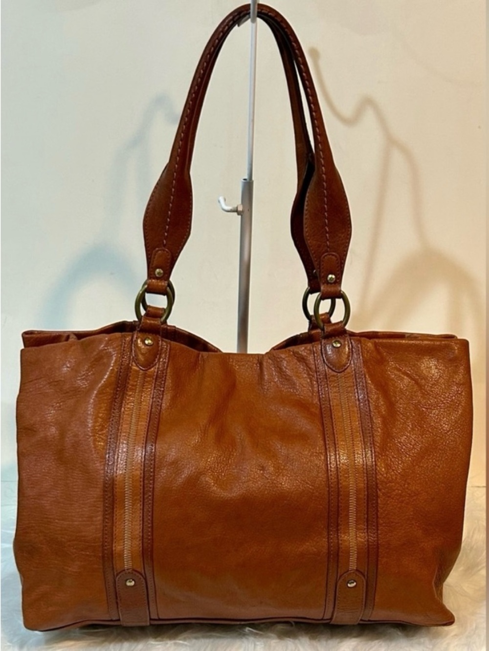 Sigrid Olsen Brown Leather Hobo structured Shoulder Bag - Picture 7 of 14